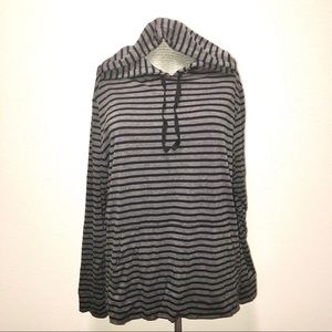 Old Navy Black/Gray XXLT Lightweight Hoodie NWT